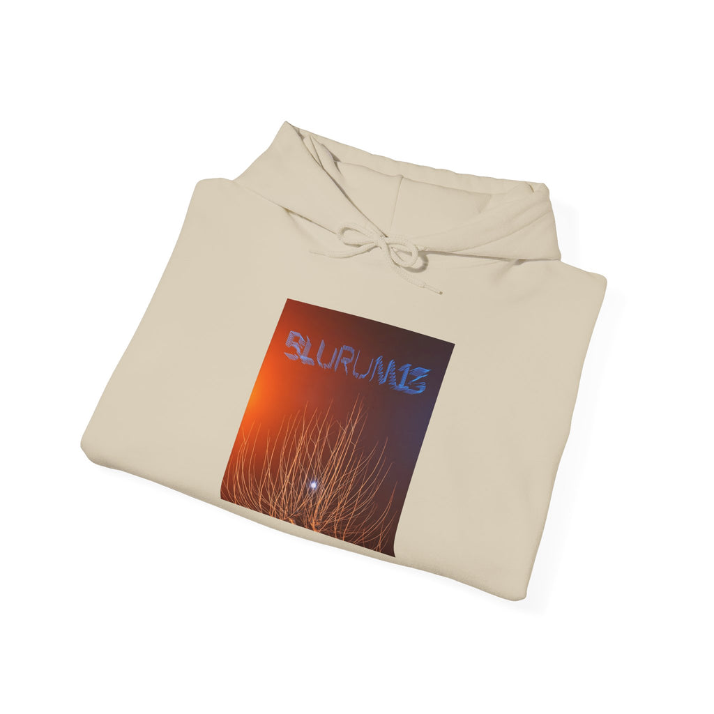 Hoodie — 'BLURUM13' Sunset Grass Graphic Pullover by Vexsens