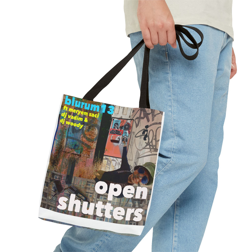 Open Shutters Graphic Tote Bag