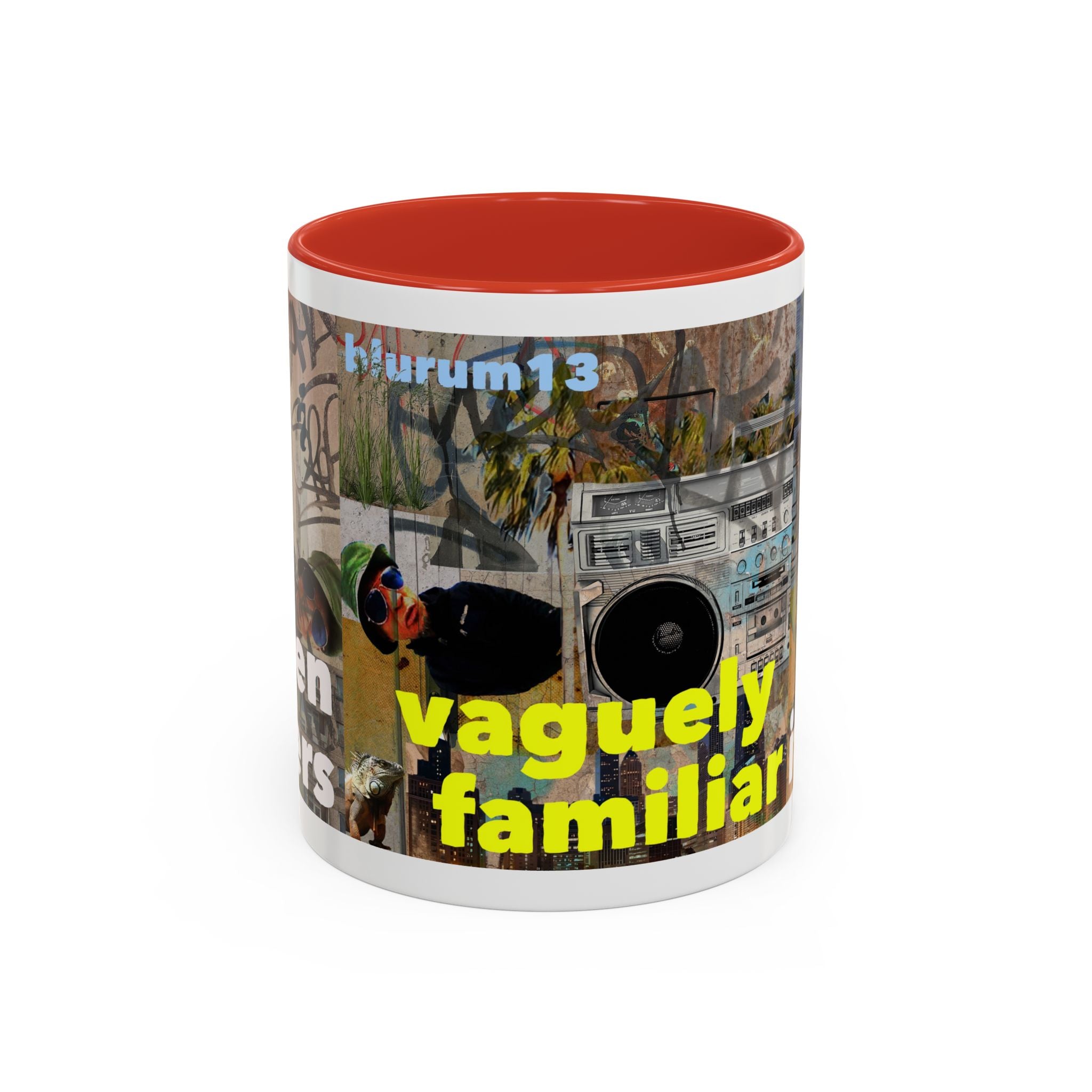 Vaguely Familiar Collage Accent Coffee Mug (11/15oz)