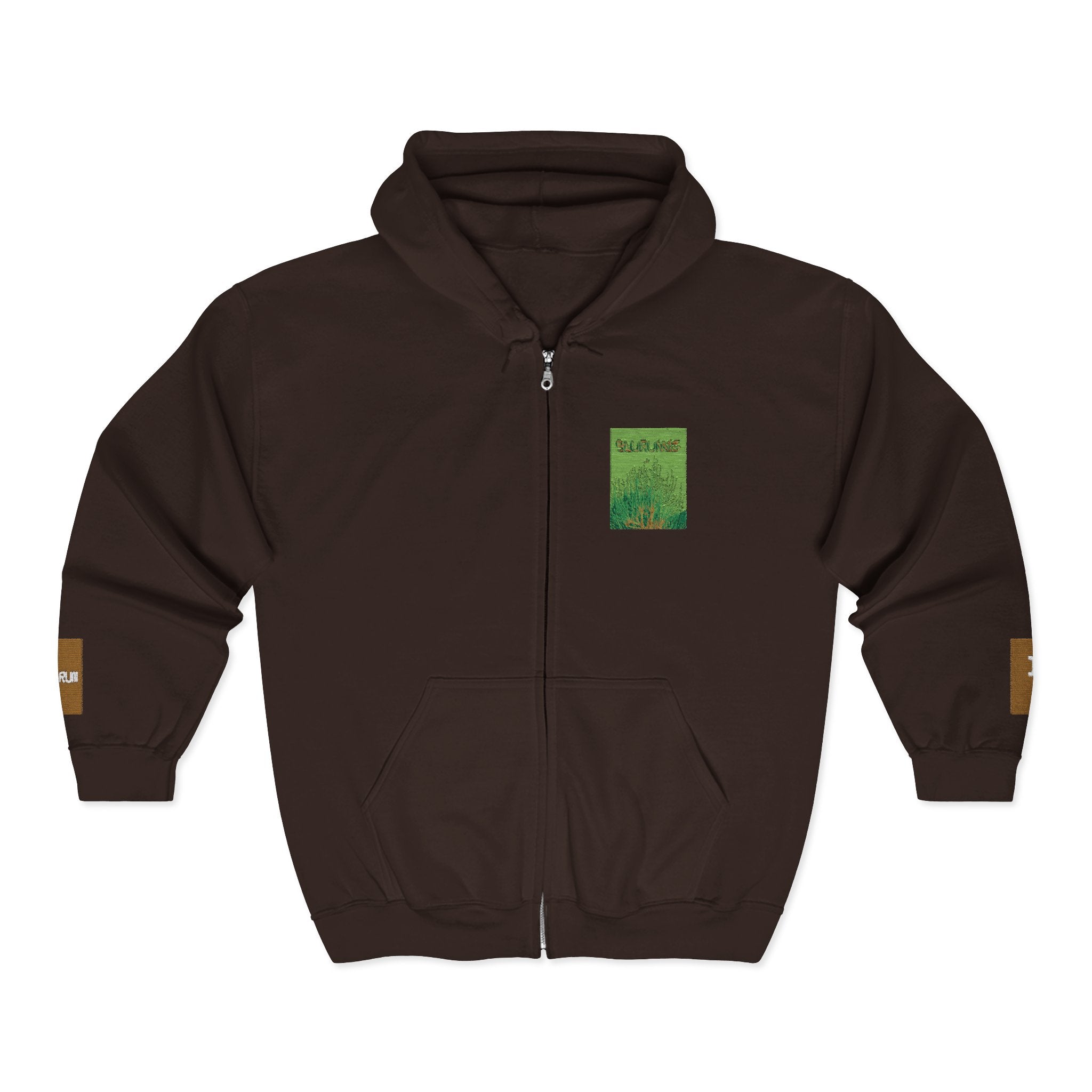 BLURUM tri logo hoodie, — Green Meadow Graphic Full-Zip Sweatshirt