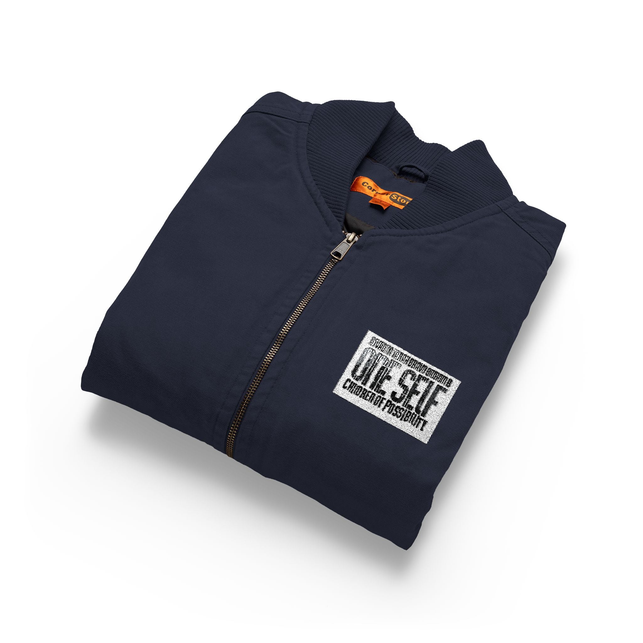 Washed Duck Cloth Work Vest — Embroidered Chest Patch
