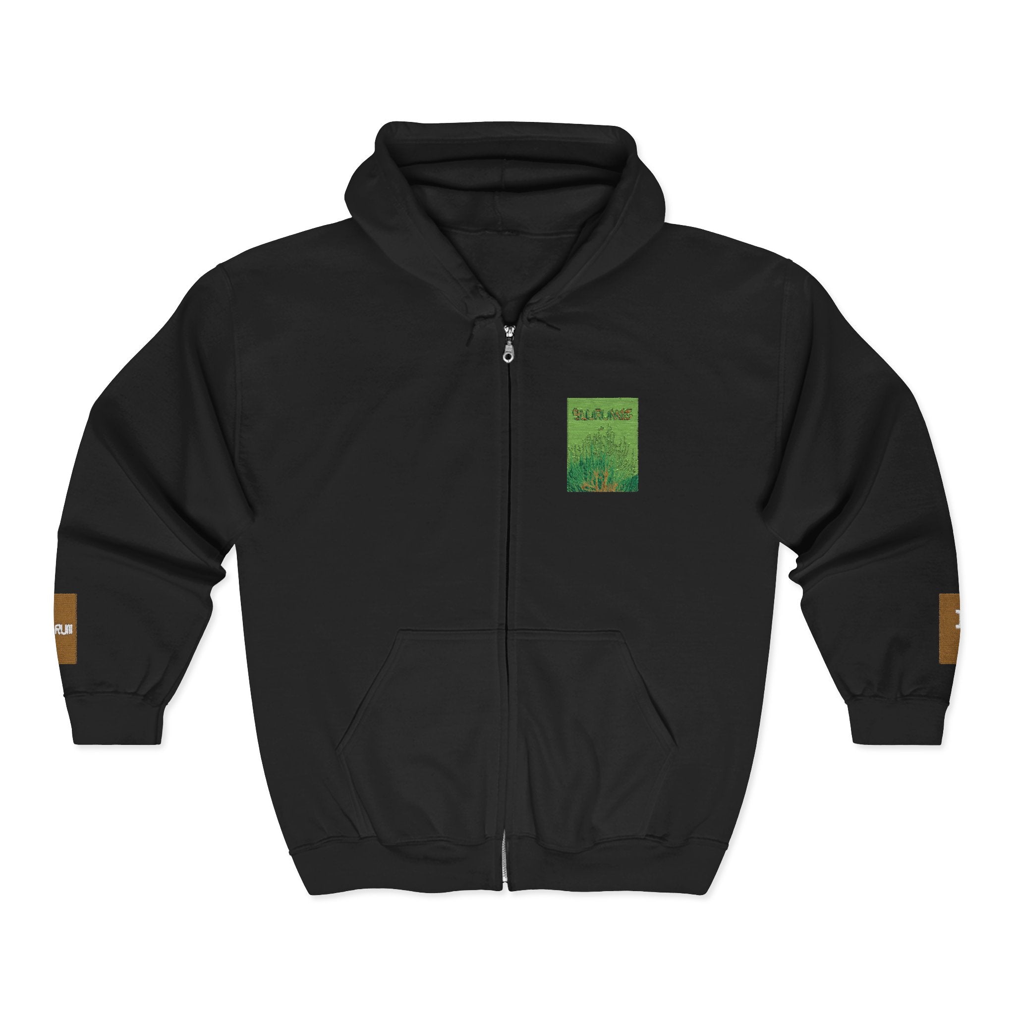 BLURUM tri logo hoodie, — Green Meadow Graphic Full-Zip Sweatshirt