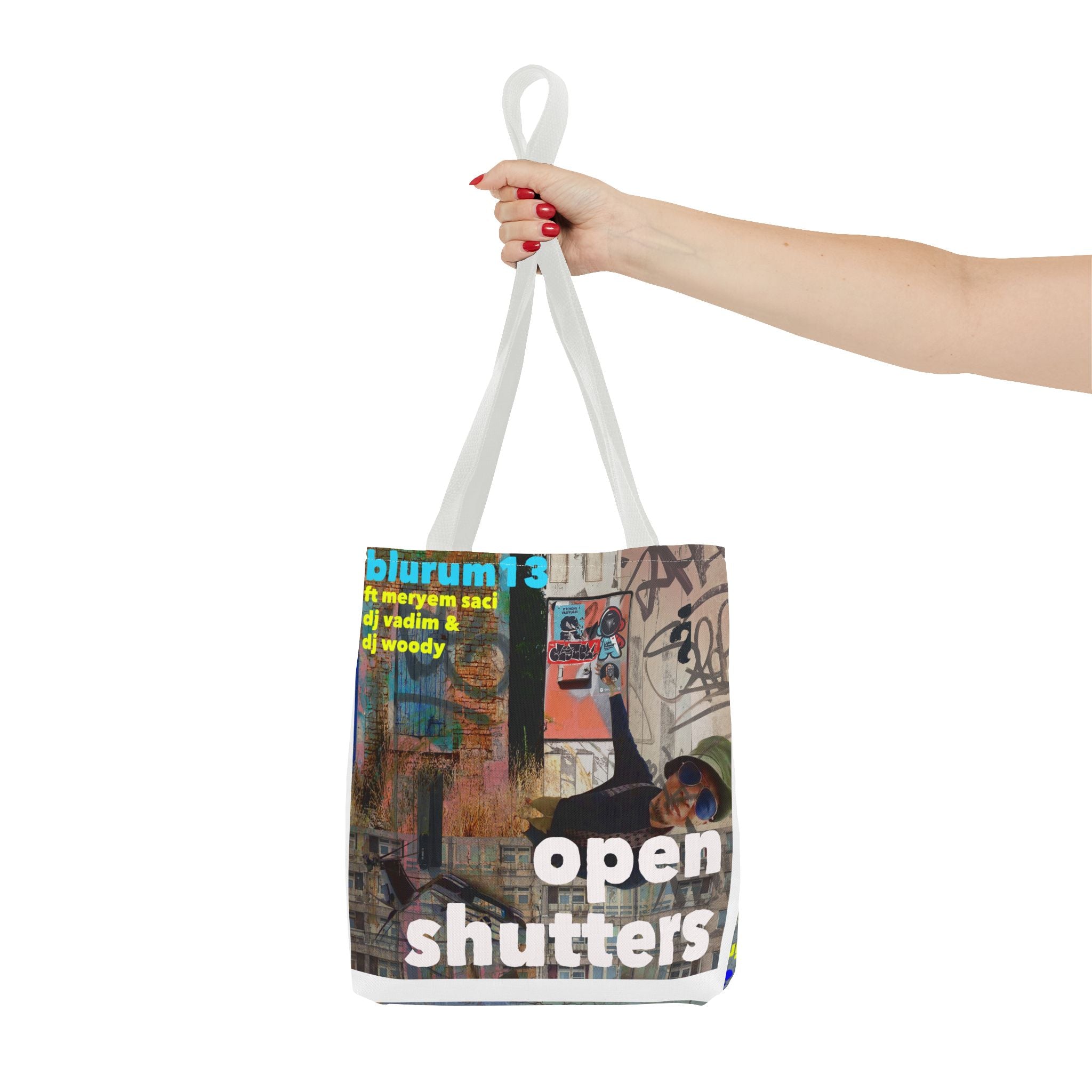 Open Shutters Graphic Tote Bag