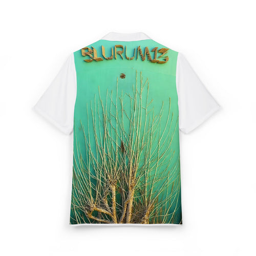 BLURUM13 Vexsens Logo Hawaiian Shirt — Teal Palm Pocket & 'BLURUM13' Back Print