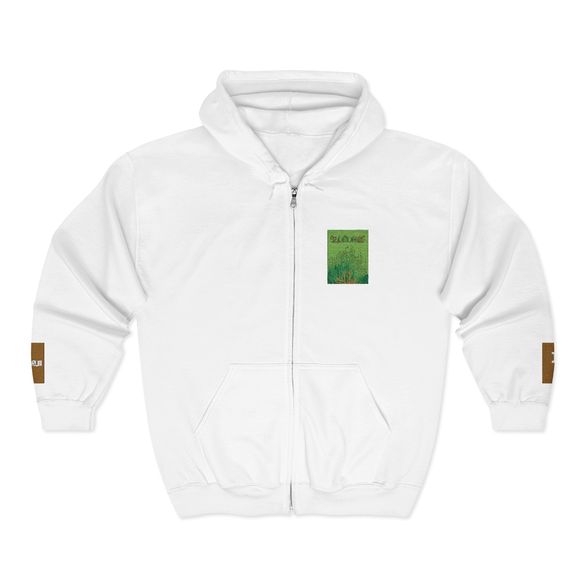 BLURUM tri logo hoodie, — Green Meadow Graphic Full-Zip Sweatshirt