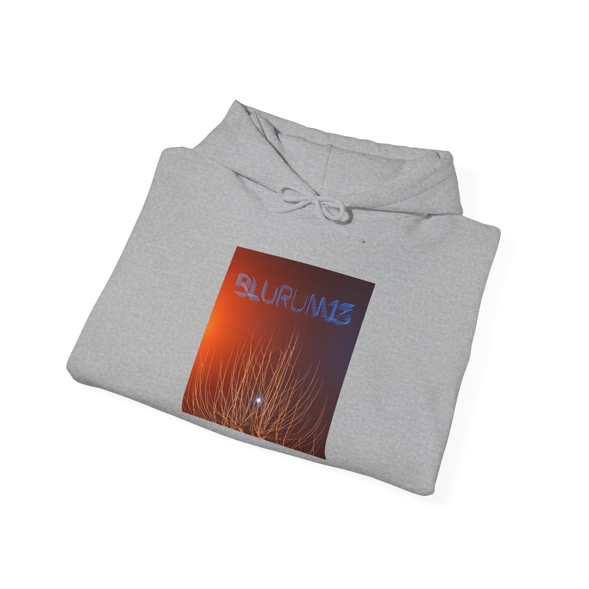 Hoodie — 'BLURUM13' Sunset Grass Graphic Pullover by Vexsens