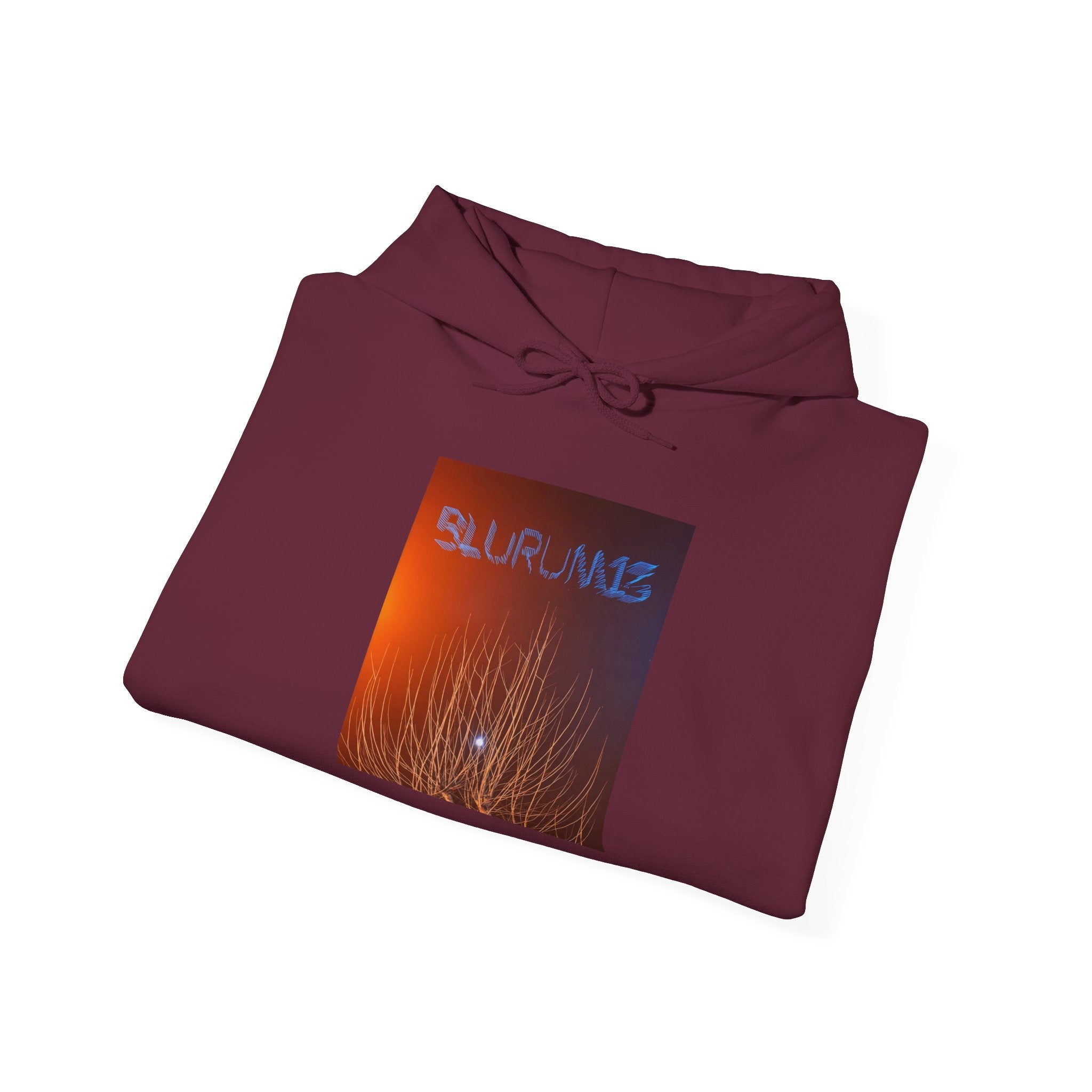 Hoodie — 'BLURUM13' Sunset Grass Graphic Pullover by Vexsens