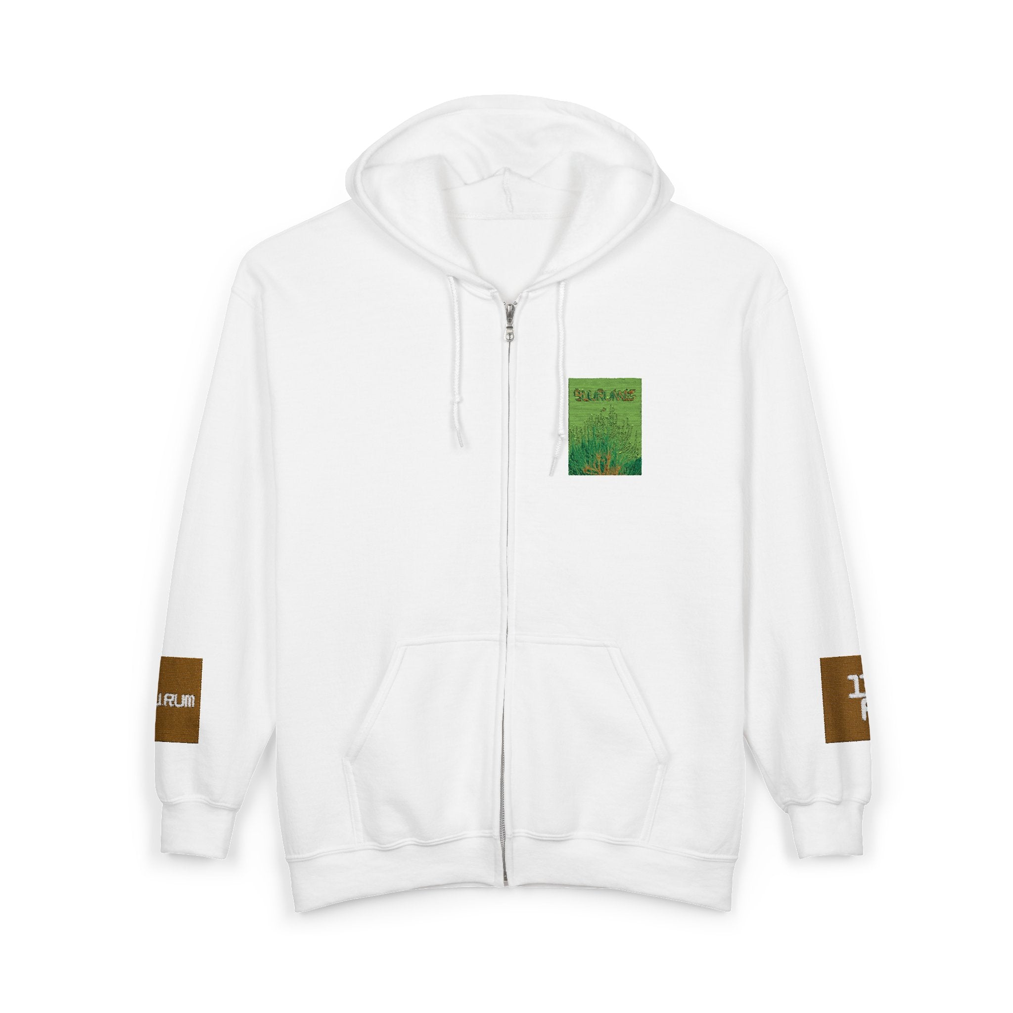 BLURUM tri logo hoodie, — Green Meadow Graphic Full-Zip Sweatshirt