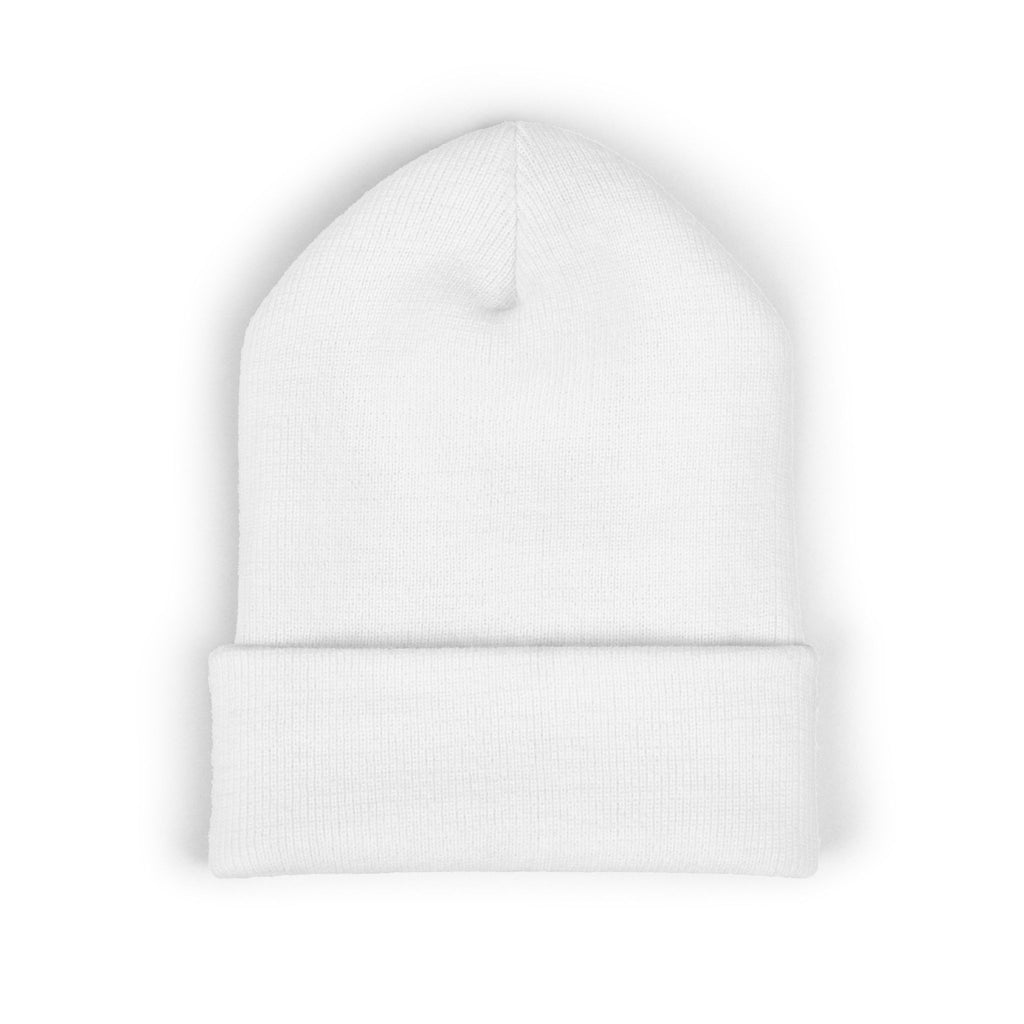 Embroidered "BLURUM" gold logo Classic Cuffed Beanie — Cozy Knit Winter Hat
